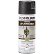 RUST-OLEUM 12 OZ Stops Rust Protective Enamel Spray Paint - Matte Hammered Black BLACK /  / MATTE