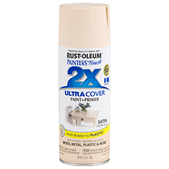 RUST-OLEUM 12 OZ Painter's Touch 2X Ultra Cover Satin Spray Paint - Satin Ivory Silk IVORY_SILK