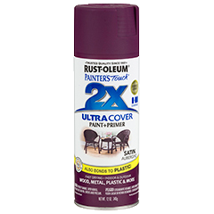 RUST-OLEUM 12 OZ Painter's Touch 2X Ultra Cover Satin Spray Paint - Satin Aubergine AUBERGINE /  / SATIN