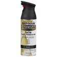 RUST-OLEUM 12 OZ Universal Satin Spray Paint - Black SATIN_BLACK