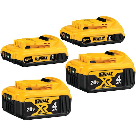 Dewalt 20V MAX Lithium Ion Battery - 4 PACK