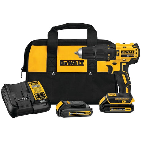 Dewalt 20V MAX Brushless Cordless 1/2 in. Compact Hammer Drill/Driver Kit