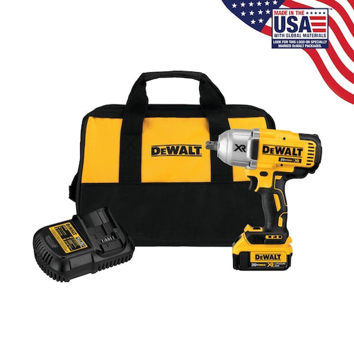 Dewalt 20v MAX XR Brushless High Torque 1/2 in. Impact Wrench with Dentent Pin Anvil (4.0 Ah)