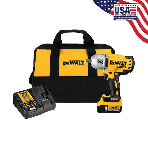 Dewalt 20V MAX XR High Torque 1/2 In. Cordless Impact Wrench With Detent Pin Anvil Kit