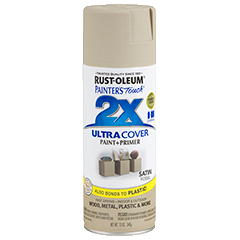 RUST-OLEUM 12 OZ Painter's Touch 2X Ultra Cover Satin Spray Paint - Satin Fossil FOSSIL