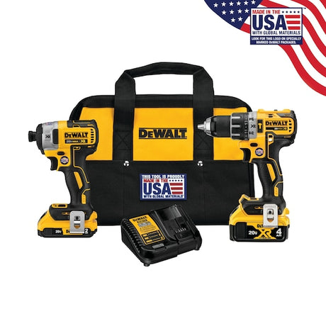 Dewalt 20V MAX XR cordless HAMMER DRILL/DRIVER & IMPACT DRIVER COMBO KIT