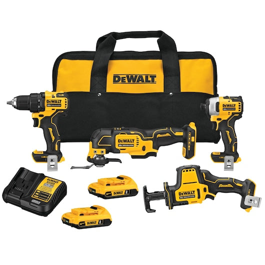 Dewalt ATOMIC 20V MAX Brushless Cordless 4-Tool Combo Kit