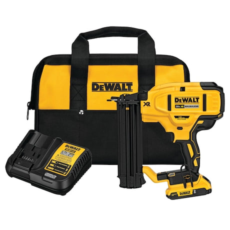 Dewalt 20V MAX XR 18 GA Cordless Brad Nailer Kit