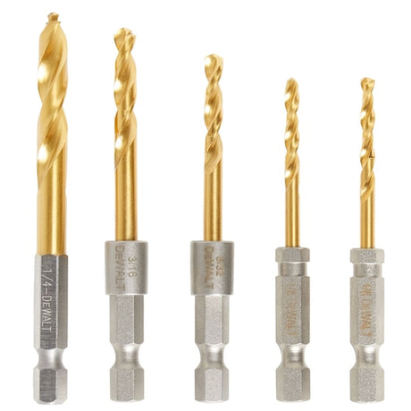 Dewalt Impact Ready Titanium Nitride Coating Drilling Set - 5 PIECE