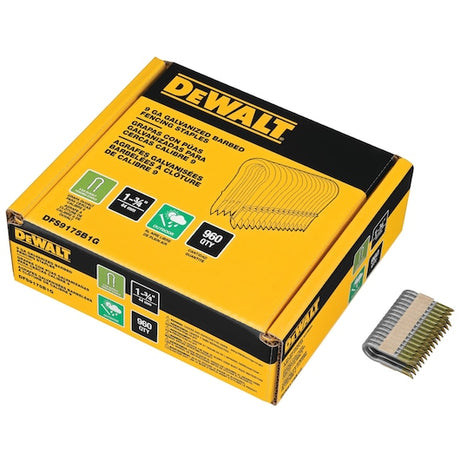 Dewalt 1-3/4 IN. 9 GA Galvanized Barbed Fencing Staples