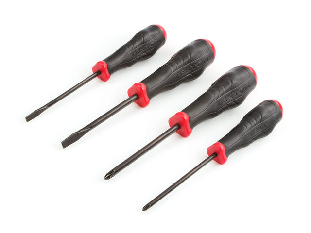 Tekton High-Torque Black Oxide Blade Screwdriver Set, 4-Piece (#1-#2, 3/16-1/4 in.)