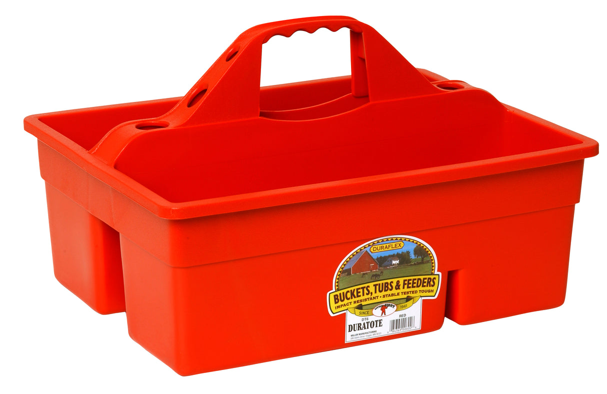 Miller MFG Plastic Dura Tote RED