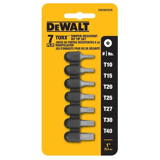 Dewalt 7 Pc. Security Torx Set