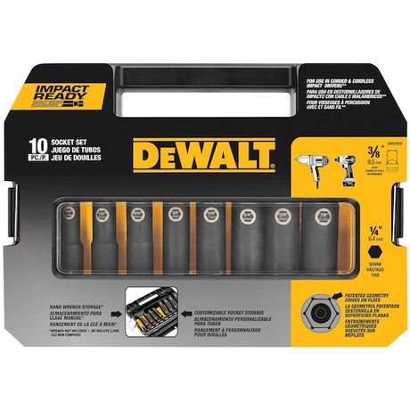 Dewalt IMPACT READY 3/8 IN. Socket Set - 10 PIECE