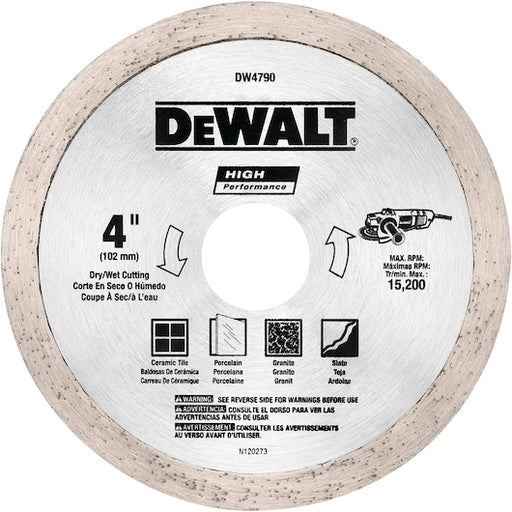 Dewalt 4 IN. X 5/8 IN. High Performance Diamond Wet/Dry Tile Blade