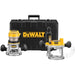 Dewalt 2.25 HP Electronic Variable Speed Fixed Base and Plunge Router Combo Kit with Soft Start