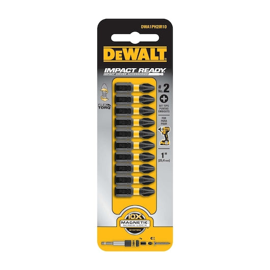 Dewalt FlexTorq Screwdriving Bits, 10 pack