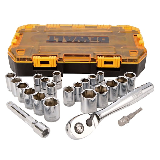 Dewalt 1/2 IN Drive Combination Socket Set - 23 PIECE