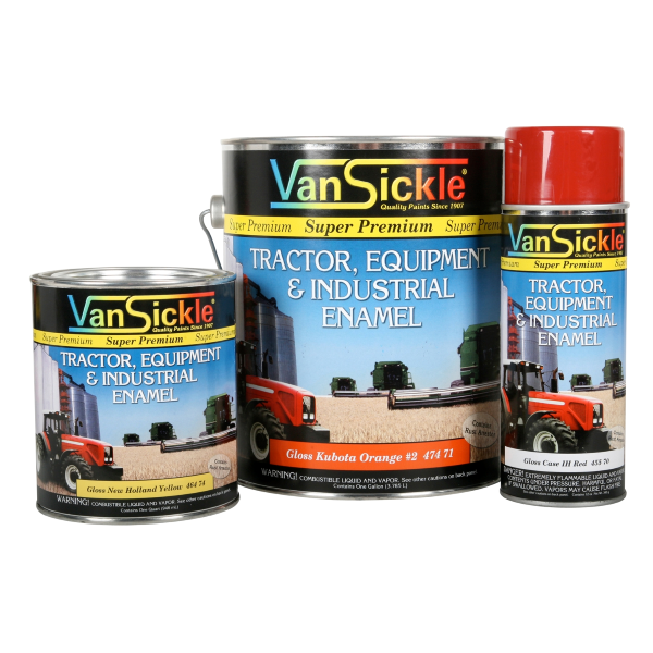 Van Sickle Tractor, Equipment & Industrial Enamel 12oz Spray - Flat Black Flat black