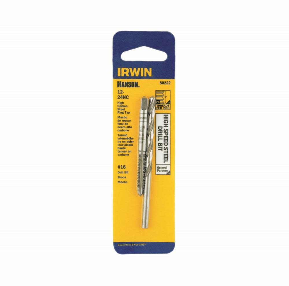 IRWIN INDUSTRIAL TOOL 12-24 Tap / Drill Bit Combo Pack 12X24