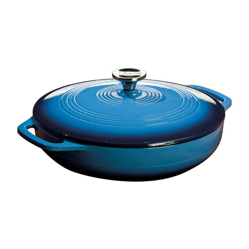 LODGE MANUFACTURING ENAMEL COVERED CASSEROLE BLUE