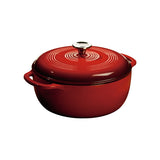 LODGE MANUFACTURING ENAMEL DUTCH OVEN RED