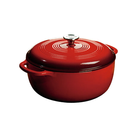 LODGE MANUFACTURING ENAMEL DUTCH OVEN RED