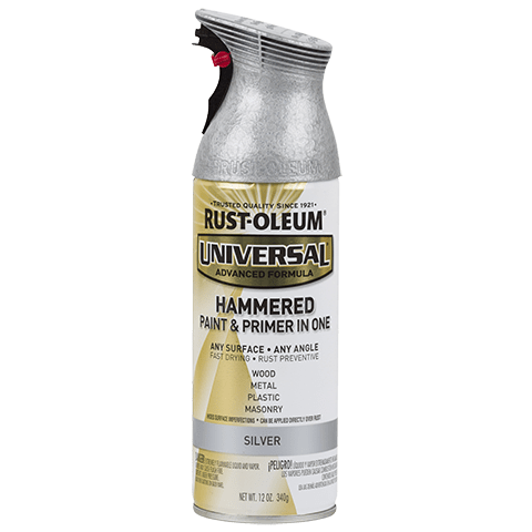 RUST-OLEUM 12 OZ Universal Hammered Spray Paint - Silver HAMMER_SILVER