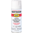 RUST-OLEUM 12 OZ Stops Rust Protective Enamel Spray Paint -Satin White WHITE