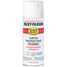 RUST-OLEUM 12 OZ Stops Rust Protective Enamel Spray Paint -Satin White WHITE