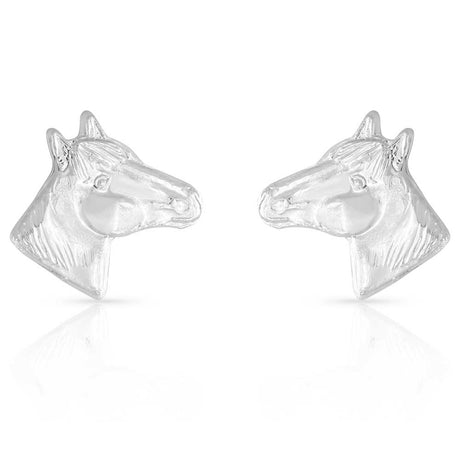 Montana Silversmiths Little Silver Horse Head Earrings