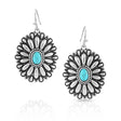 Montana Silversmiths Sunflower Concho Turquoise Earrings