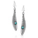 Montana Silversmiths Solo Flight Turquoise Feather Earrings