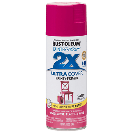 RUST-OLEUM 12 OZ Painter's Touch 2X Ultra Cover Satin Spray Paint - Satin Magenta MAGENTA /  / SATIN