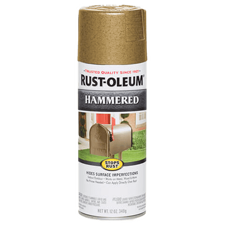 RUST-OLEUM 12 OZ Stops Rust Hammered Spray Paint - Gold GOLD