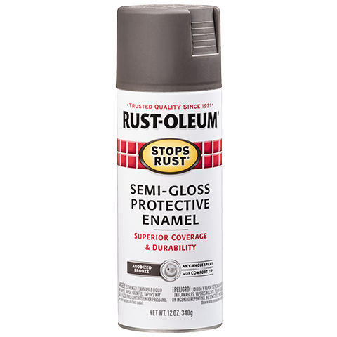 RUST-OLEUM 12 OZ Stops Rust Protective Enamel Spray Paint - Semi-Gloss Anodized Bronze