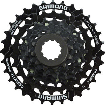 SHIMANO TOURNEY CS-HG200 CASSETTE - 7 SPEED, 12-32T, BLACK / 12TO32T