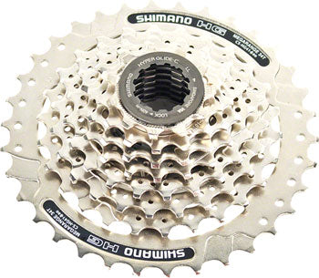 SHIMANO CS-HG41 CASSETTE - 8 SPEED, 11-34T, SILVER, MEGA RANGE SILVER