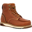 Georgia Boot Wedge Moc-Toe Work Boot, Mens BROWN