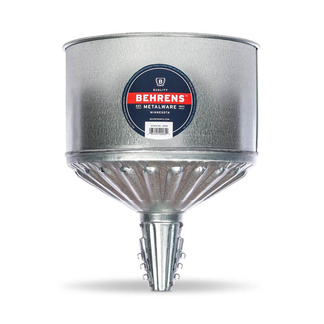 Behrens Galvanized Steel Lock-On Tractor Funnel, 8 Quart