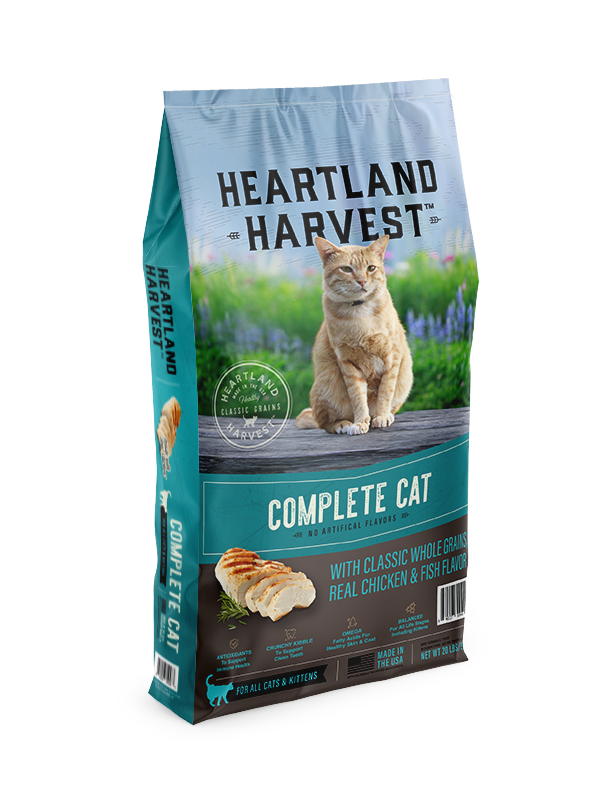 Heartland Harvest Complete Cat with Classic Whole Grains, Real Chicken & Fish Flavor