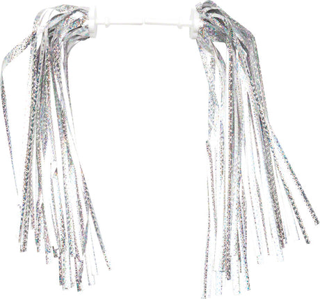 Dimension KID`S BIKE STREAMERS: SILVER-PLATINUM PAIR PLATINUM