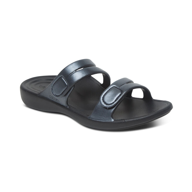 AETREX Women's Janey Sport Water-Friendly Slide Sandal PEWTER /  / M
