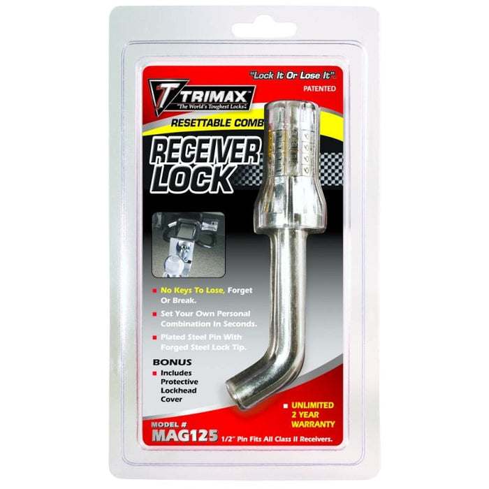 Trimax 1/2-inch Resettable Combination Receiver Lock