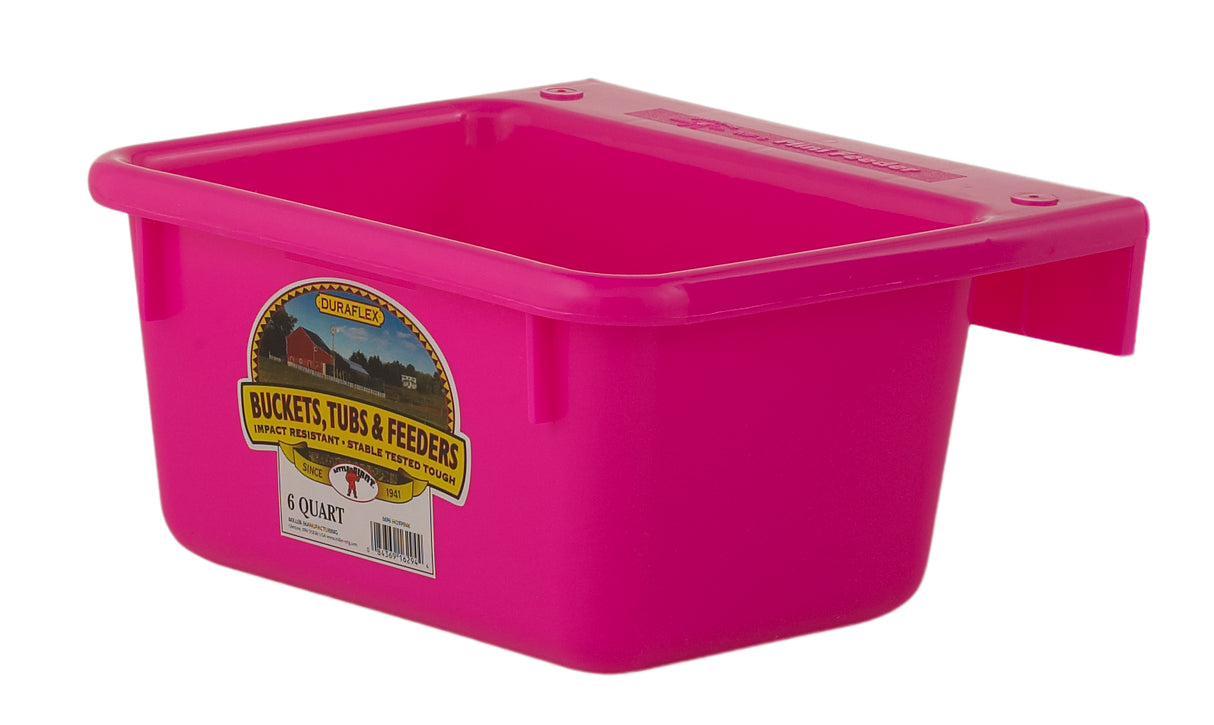 Miller MFG 6 Quart Plastic Mini Feeder HOTPINK