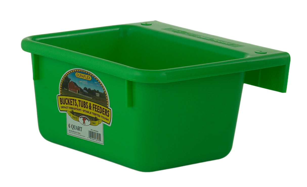 Miller MFG 6 Quart Plastic Mini Feeder LIME