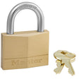 Master Lock Solid Body Padlock, Brass, 2in