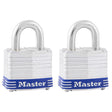 Master Lock Laminated Padlock, 1-9/16in, 2 pack