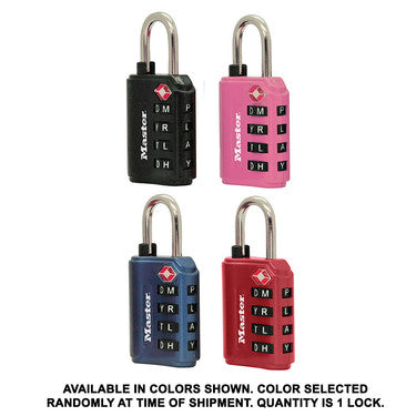 Master Lock TSA-Approved Luggage Lock, 4-Letter Combination