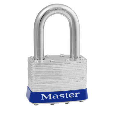 Master Lock Laminated Padlock, Universal Pin, 1-1/2in Shackle